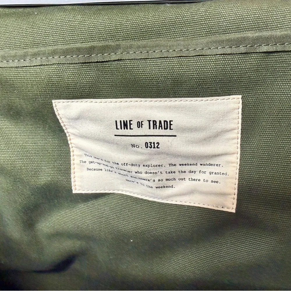 Line of Trade Canvas Weekender Bag NWOT Olive Green Unisex / Messenger Bag